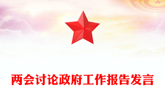 两会讨论政府工作报告发言