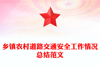 乡镇农村道路交通安全工作情况总结范文