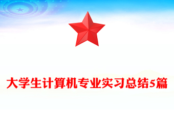 大学生计算机专业实习总结5篇