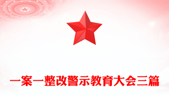 一案一整改警示教育大会三篇