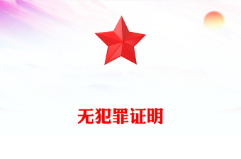 无犯罪证明