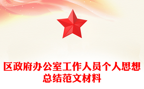 区政府办公室工作人员个人思想总结范文材料
