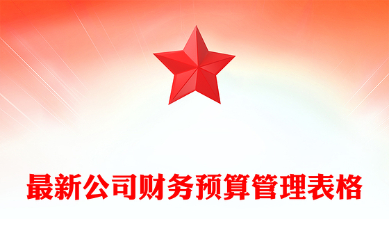 最新公司财务预算管理表格