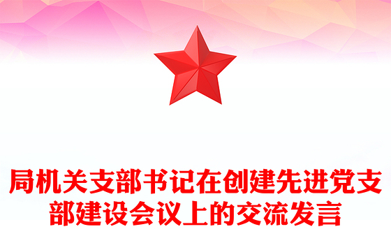局机关支部书记在创建先进党支部建设会议上的交流发言