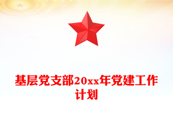 基层党支部20xx年党建工作计划