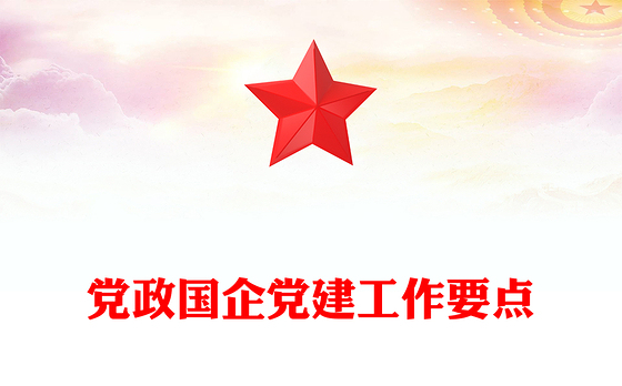 党政国企党建工作要点