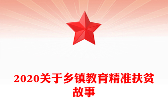 2020关于乡镇教育精准扶贫故事