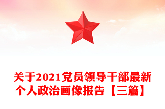 关于2021党员领导干部最新个人政治画像报告【三篇】