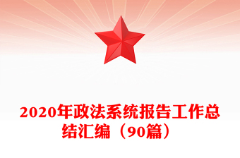 2020年政法系统报告工作总结汇编（90篇）