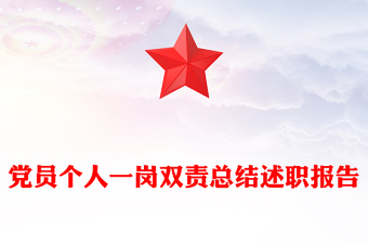 党员个人一岗双责总结述职报告