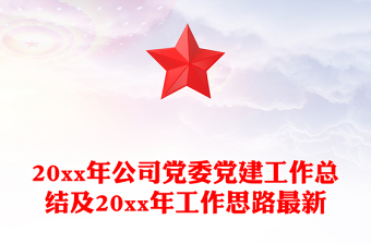 20xx年公司党委党建工作总结及20xx年工作思路最新