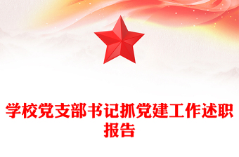 学校党支部书记抓党建工作述职报告