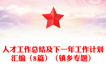 人才工作总结及下一年工作计划汇编（8篇）（镇乡专题）