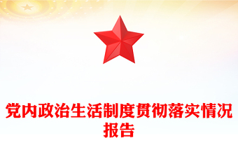 党内政治生活制度贯彻落实情况报告