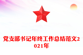 党支部书记年终工作总结范文2021年