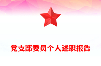 党支部委员个人述职报告
