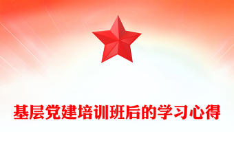 基层党建培训班后的学习心得