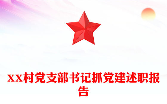 XX村党支部书记抓党建述职报告