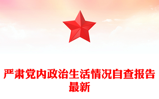 严肃党内政治生活情况自查报告最新