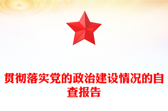 贯彻落实党的政治建设情况的自查报告
