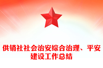 供销社社会治安综合治理、平安建设工作总结