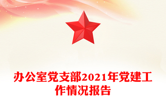 办公室党支部2021年党建工作情况报告