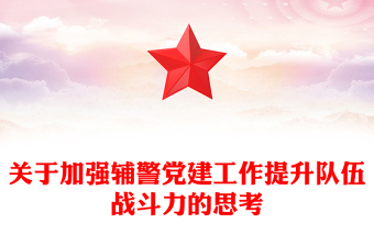 关于加强辅警党建工作提升队伍战斗力的思考