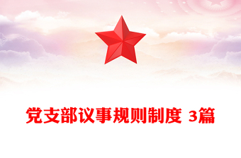 党支部议事规则制度 3篇
