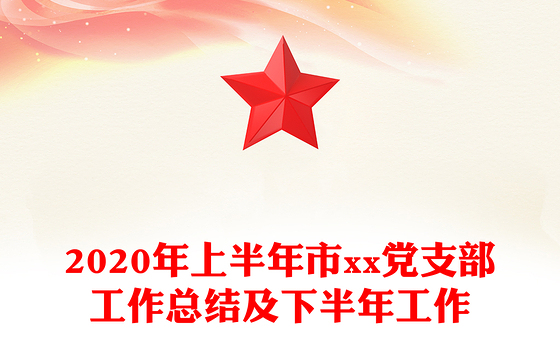 2020年上半年市xx党支部工作总结及下半年工作