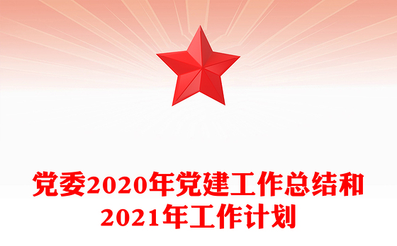 党委2020年党建工作总结和2021年工作计划