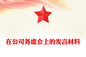 在公司务虚会上的发言材料
