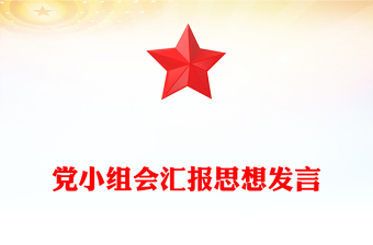 党小组会汇报思想发言