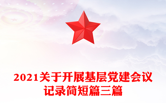 2021关于开展基层党建会议记录简短篇三篇