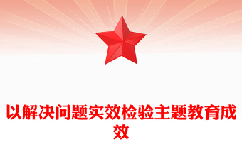 以解决问题实效检验主题教育成效