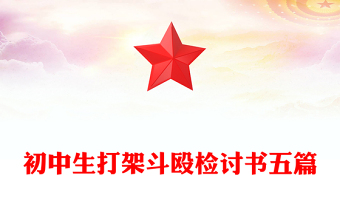 初中生打架斗殴检讨书五篇