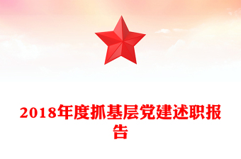 2018年度抓基层党建述职报告