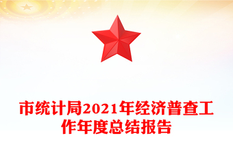 市统计局2021年经济普查工作年度总结报告