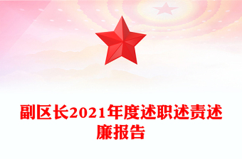 副区长2021年度述职述责述廉报告