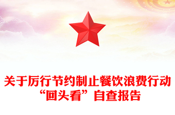 关于厉行节约制止餐饮浪费行动“回头看”自查报告
