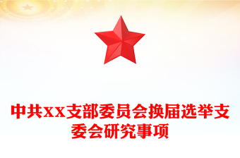 中共XX支部委员会换届选举支委会研究事项