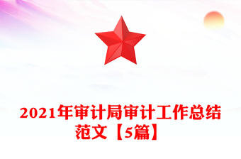 2021年审计局审计工作总结范文【5篇】