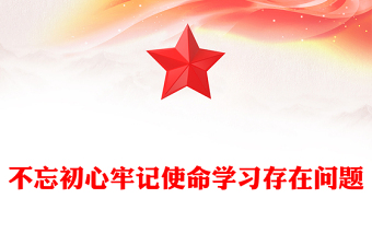 不忘初心牢记使命学习存在问题