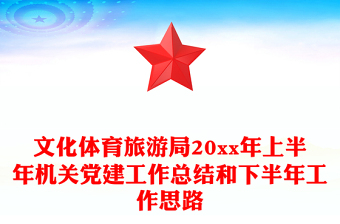 文化体育旅游局20xx年上半年机关党建工作总结和下半年工作思路