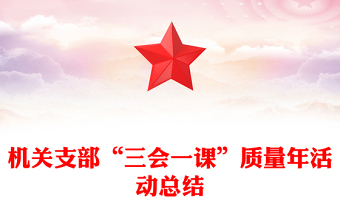 机关支部“三会一课”质量年活动总结