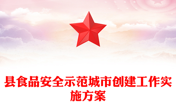 县食品安全示范城市创建工作实施方案