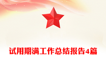 试用期满工作总结报告4篇