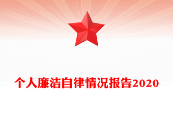 个人廉洁自律情况报告2020