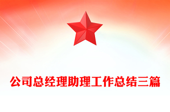 公司总经理助理工作总结三篇