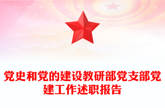 党史和党的建设教研部党支部党建工作述职报告