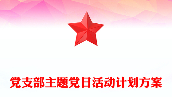 党支部主题党日活动计划方案